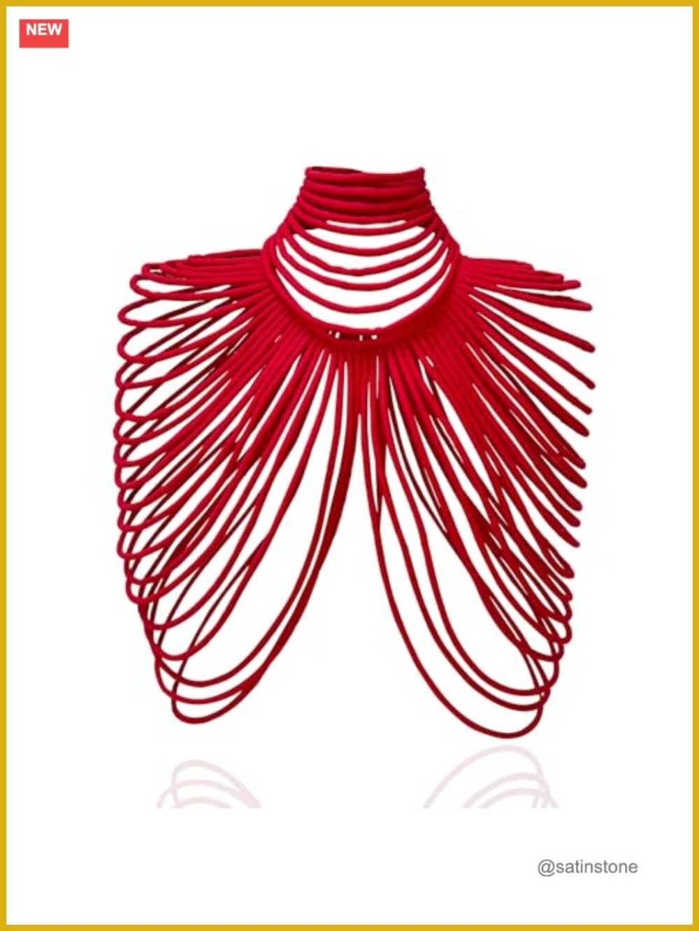 Ankara Multi-Strand Fabric Shawl Necklace Handmade Statement Jewelry